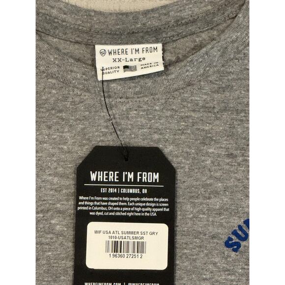 Where I'm From Shirt Mens 2XL Gray Summertime In A-town Atlanta Georgia BBQ USA - Picture 4 of 8